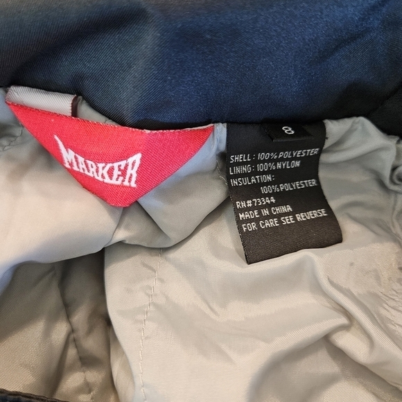 Marker Insulated Ski Snow Pants Women Size 8 Black Waterproof Zip Pockets - Picture 5 of 5